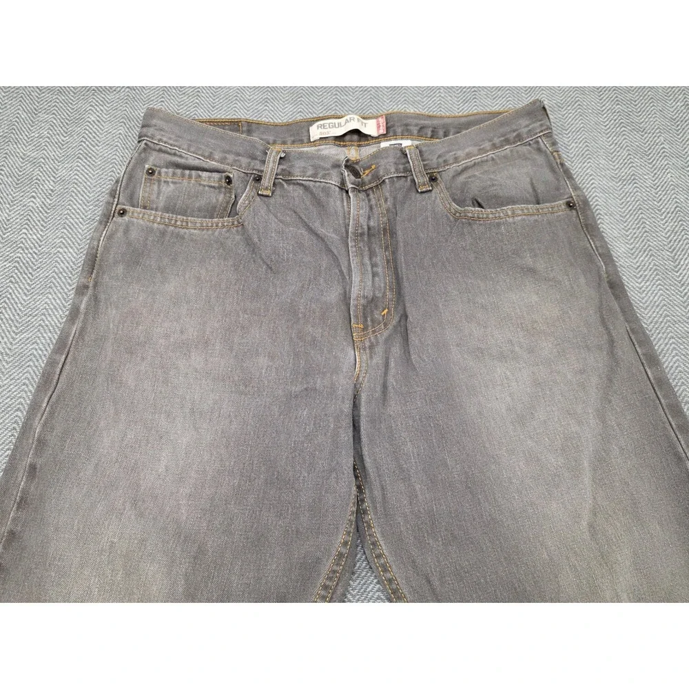 Levis 505‎ Regular Fit Grey Straight Leg Denim Jeans Mens 36x30 00505-3812